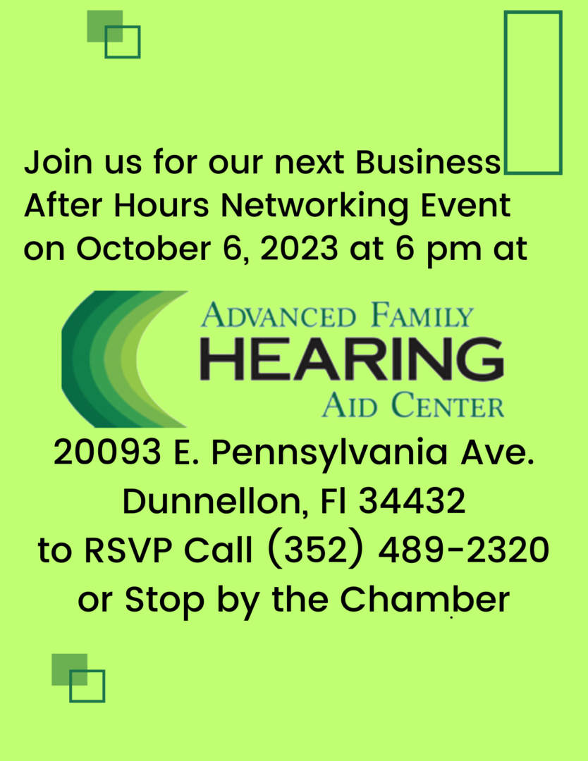 Business After Hours Networking Event at Advanced Family Hearing Aid Center