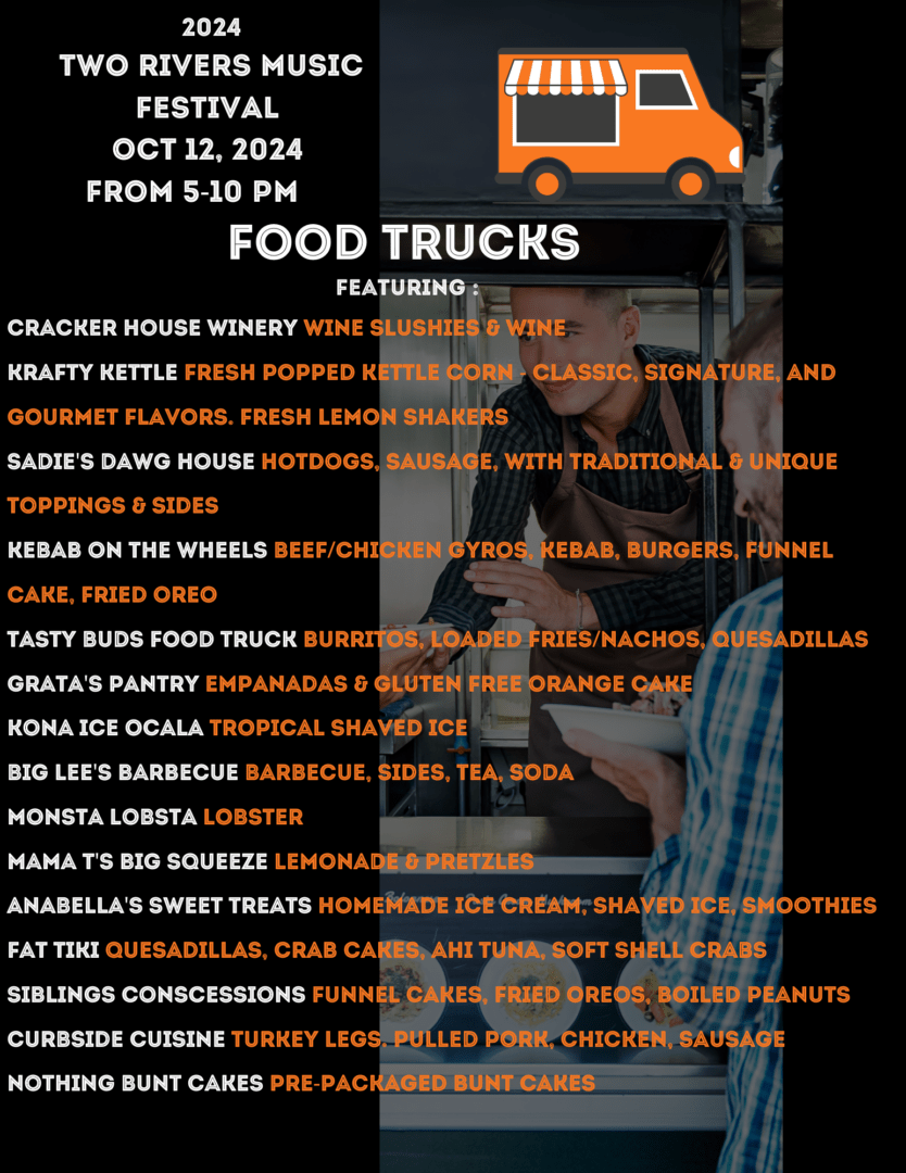 2024 Two Rivers List of Food Trucks & Food Vendors.